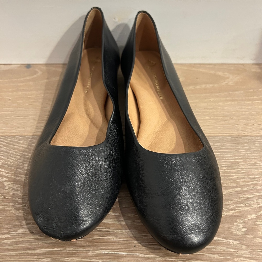 Leather flats